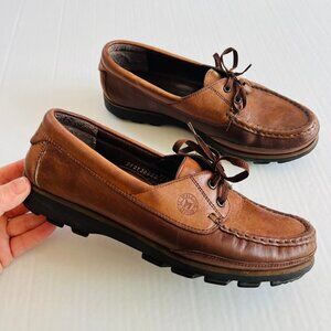 Mephisto Hurrikan Sz 38 USA Womens Slip On Leather Boat Loafers‎ Shoes